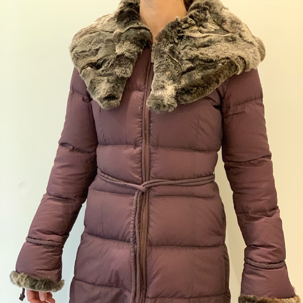 Add Down Jacket with REAL fur trim